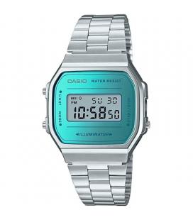 Reloj digital casio vintage iconic a168wem-2ef/ 38mm/ plata y azul - Imagen 1