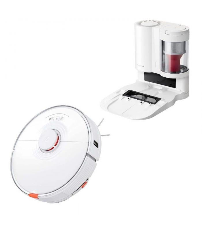 Robot aspirador roborock s7+/ friegasuelos/ autonomía 3h/ control por wifi/  incluye base inteligente/ blanco