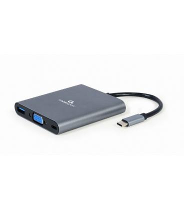 HUB GEMBIRD 6 EN 1 USB C GRIS - Imagen 1