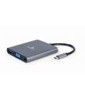 HUB GEMBIRD 6 EN 1 USB C GRIS - Imagen 1