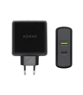 Cargador de Pared Aisens ASCH-2PD30QC-BK/ 1xUSB Tipo-C/ 1x USB/ 48W