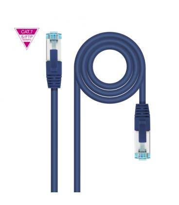 Nanocable Cable de Red Cat.7 600MHZ LSZH SFTP PIMF AWG26, Azul, 1 m - Imagen 1