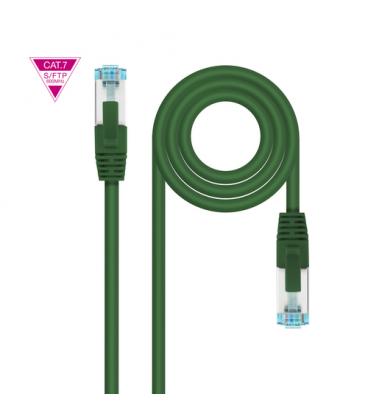 Nanocable Cable de Red Cat.7 600MHZ LSZH SFTP PIMF AWG26, Verde, 1 m - Imagen 1