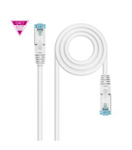 Nanocable Cable de Red Cat.7 600MHZ LSZH SFTP PIMF AWG26, Blanco, 1 m - Imagen 1