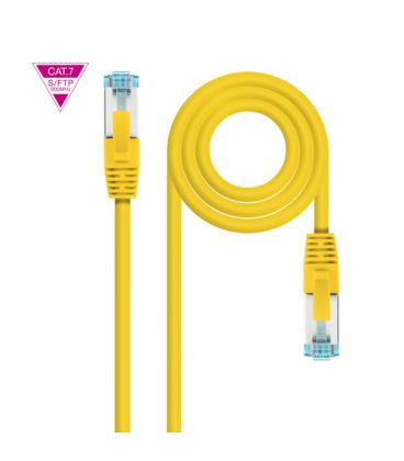Nanocable Cable de Red Cat.7 600MHZ LSZH SFTP PIMF AWG26, Amarillo, 1 m - Imagen 1