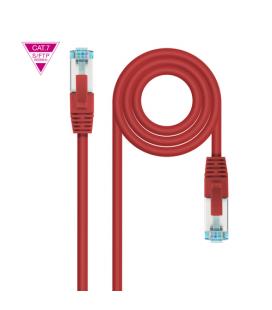 Nanocable Cable de Red Cat.7 600MHZ LSZH SFTP PIMF AWG26, Rojo, 2 m - Imagen 1