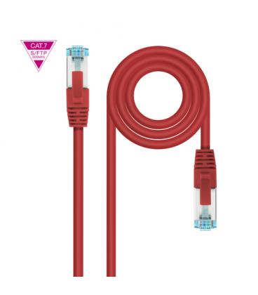 Nanocable Cable de Red Cat.7 600MHZ LSZH SFTP PIMF AWG26, Rojo, 2 m - Imagen 1