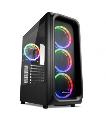 CAJA SHARKOON TK5M RGB ATX 2XUSB3.0 1XUSBtipoC SIN FUENTE NEGRO - Imagen 1