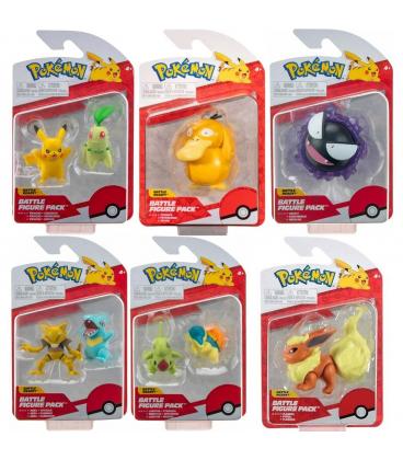 Pack de 6 figuras boti pokemon batalla ola 10 - Imagen 1