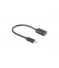 Adaptador usb lanberg usb tipo c m 3.1 a usb tipo a h 15cm otg negro - Imagen 2