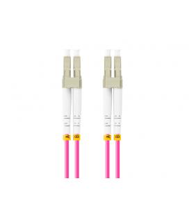 LATIGUILLO FIBRA 1M LANBERG MULTI LC/UPC-LC/UPC DUPLEX OM4 50/125 LSZH VIOLETA