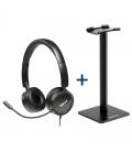 iggual Kit auriculares Dual Tech + soporte SA22