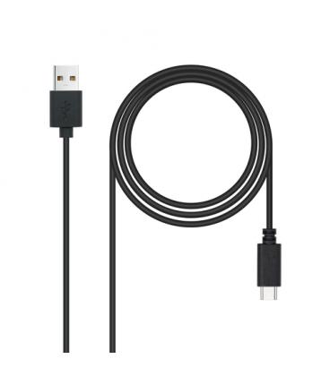 Cable USB 2.0 Nanocable 10.01.2103/ USB Macho - USB Tipo-C Macho/ 3m/ Negro