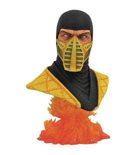 Figura busto diamond select toys mortal kombat scorpion escala 1 - 2 legends in 3d re - run resina