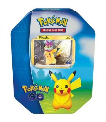 Juego de cartas sobre individual pokemon tcg go v gift tin pikachu