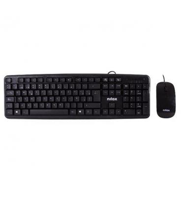 COMBO TECLADO + RATON FLAT NILOX USB NEGRO