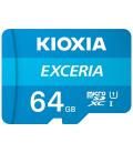 Tarjeta memoria micro secure digital sd kioxia 64gb exceria uhs - i c10 r100 con adaptador