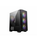 MSI MAG FORGE M100A carcasa de ordenador Midi Tower Negro, Transparente