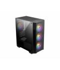 MSI MAG FORGE M100A carcasa de ordenador Midi Tower Negro, Transparente