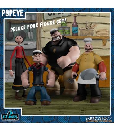 Set 4 figuras mezcotoys popeye box 10 cm popeye 5 points