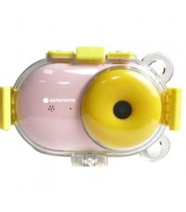 Cámara digital deportiva agfaphoto realikids cam waterproof/ 16mp/ rosa/ incluye tarjeta micro sd 8gb