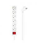 Regleta con Interruptor Aisens A154-0535/ 6 Tomas de Corriente/ Blanco