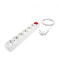 Regleta con Interruptor Aisens A154-0535/ 6 Tomas de Corriente/ Blanco