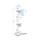 TooQ DB1703TNV-B soporte para monitor 81,3 cm (32") Independiente Negro