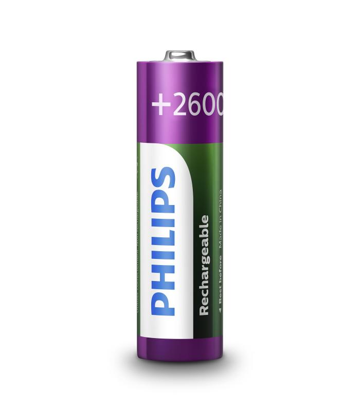Pack de 4 pilas philips recargables