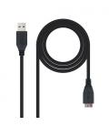 Nanocable CABLE USB 3.0, TIPO A/M-MICRO B/M, NEGRO, 1.0 M