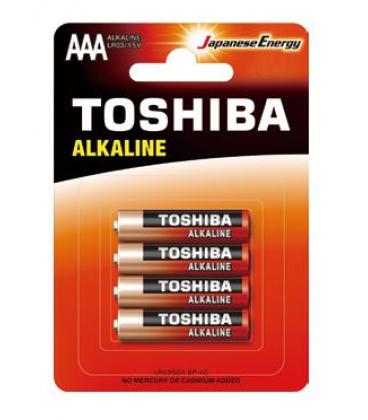 Pack de 4 Pilas AAA Toshiba LR03 Eco/ 1.5V/ Alcalinas