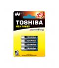 Pack de 4 Pilas AAA Toshiba R03AT/ 1.5V/ Alcalinas