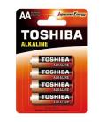Pack de 4 Pilas AA Toshiba LR6 Eco/ 1.5V/ Alcalinas