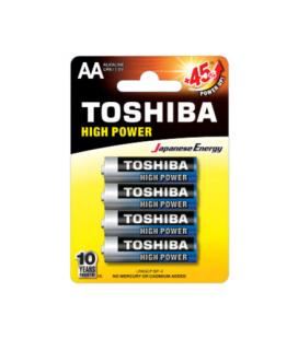 Pack de 4 Pilas AA Toshiba R6AT/ 1.5V/ Alcalinas