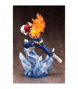 Figura kotobukiya my hero academia artfxj shoto todoroki ver 2 bonus edition pvc escala 1 - 8 26 cm