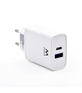 EWENT Cargador rapido Q3 20w Usb-C y Usb-A