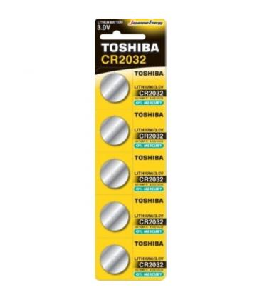 Pack de 5 pilas de botón toshiba cr2032/ 3v