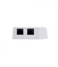 Nanocable ROSETA DE SUPERFICIE PARA RJ45 CAT.6 2 TOMAS, BLANCO