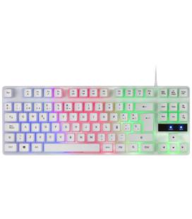 Teclado Gaming SemiMecánico Mars Gaming MK02/ Blanco