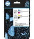 TINTA HP PACK 950 NEGRO Y 951 CIAN MAGENTA AMARILLO