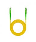 Nanocable Cable de Fibra Óptica SC/APC a SC/APC Monomodo Simplex LSZH, Amarillo, 10m