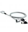 Cable de seguridad antirrobo natec génesis lobster key nzl-0225 - 2 llaves - 1.8m - metálico