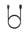 Cable Alargador HDMI Aisens A120-0544/ HDMI Macho - HDMI Hembra/ 1m/ Negro