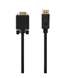 Cable Conversor Aisens A125-0552/ Displayport Macho - VGA Macho/ 1m/ Negro