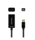 Cable Conversor Aisens A125-0643/ Mini Displayport Macho - HDMI Hembra/ 15cm/ Negro