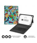 Funda con teclado subblim keytab pro bluetooth para tablets de 9'-11'/ comic