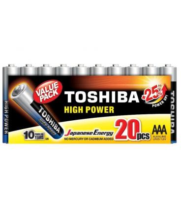 Pack de 20 pilas aaa toshiba r03atpack20/ 1.5v/ alcalinas