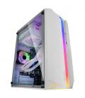 Mars Gaming MC-S1 Blanco Caja PC Compacta Gaming Micro-ATX Iluminación ARGB 12 Modos Ventilador FRGB Ventana Lateral Completa