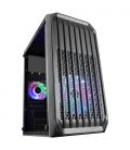 Mars Gaming MC-S2 Negro Caja PC Compacta Gaming Micro-ATX 2 Ventiladores FRGB Raibow con Rejilla Frontal Ventana Lateral Complet