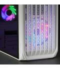 Mars Gaming MC-S2 Blanco Caja PC Compacta Gaming Micro-ATX 2 Ventiladores FRGB Raibow con Rejilla Frontal Ventana Lateral Comple